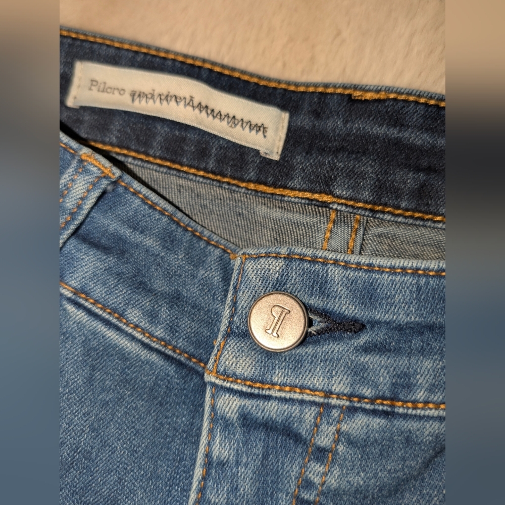 Pilcro Parallel Patchwork Straight Leg Raw Hem Bl… - image 6